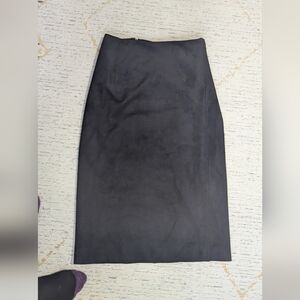 aritizia suede midi skirt